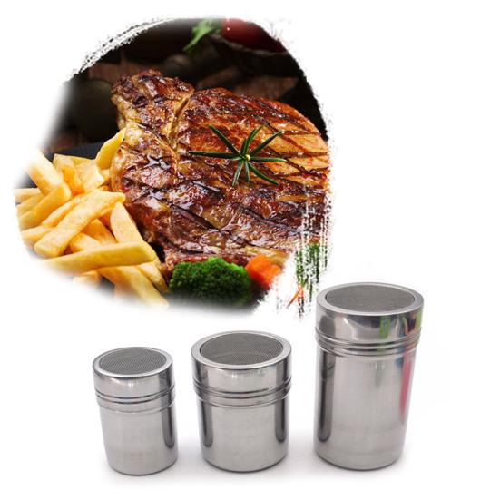 Сито для специй из нержавеющей стали с крышкой, вращающаяся крышка с мелкой сеткой, банка для приправ для перца, кофейного порошка, специй для барбекю, пищевая соль, сахарница