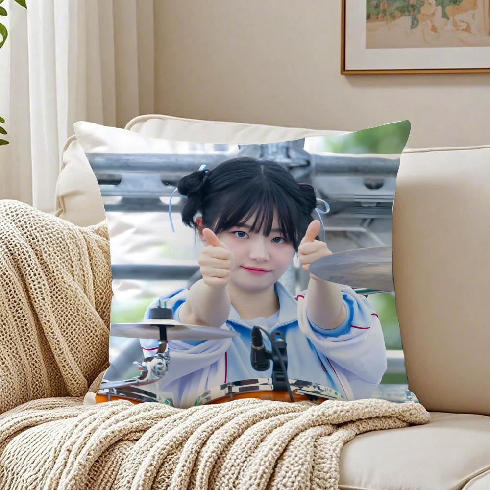 Idol Kpop QWER CChodan Cushion Cover Pillowcase Antidustmite living Room Sofa Decor Cushion Room