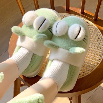 Осенне-зимние хлопковые тапочки женские новые зимние всесторонние и домашние комнатные парные плюшевые теплые хлопковые туфли мужские