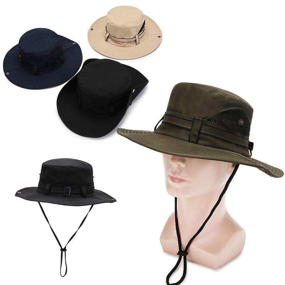 Fishing Hat Hiking Hats UV Protection Panama Cap Fashion Men Bucket Hat