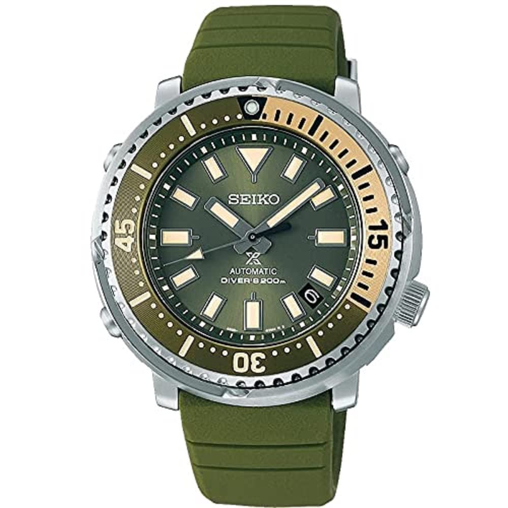 Seiko Analog Analog (Model SRPF83K1), Green, Wristwatch.