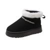 Женские зимние ботинки на толстой подошве для улицы 2024 Зима Новые Мех Один Короткий Голенище Толстые Хлопковые Ботинки