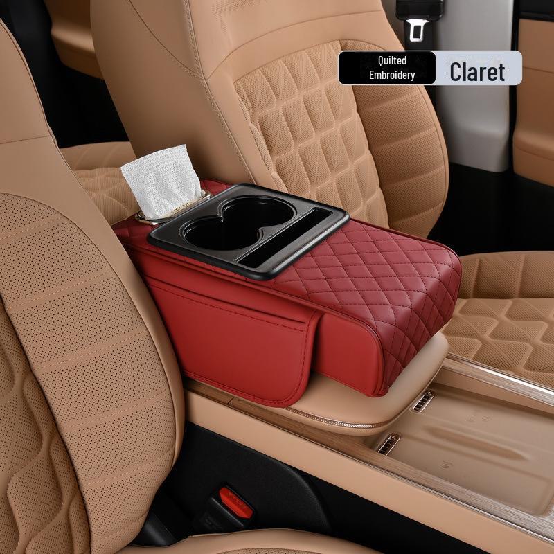 Подлокотник для автомобиля: Подставка для салфеток, сумка для хранения, держатель для стакана с водой — конструкция 4 в 1