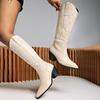 Fashion Knee Length Boots For Ladies New European And Large Size Boots For Womens Foreign Trade Suede Female Boots With Narrow Calf