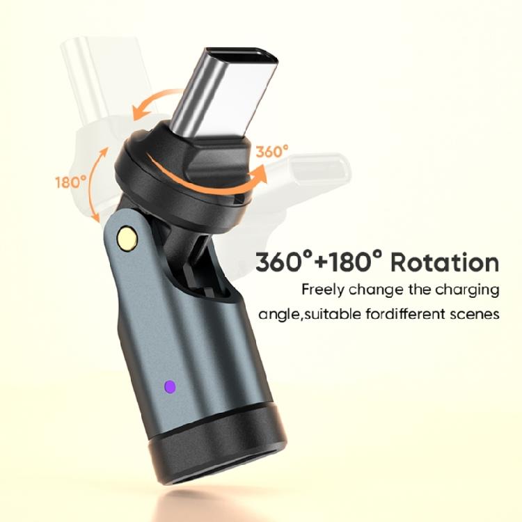 Компактный USB C адаптер с углом 540°, быстрой зарядкой 240 Вт и передачей данных 480 Мбит/с, удлинитель-конвертер Type C