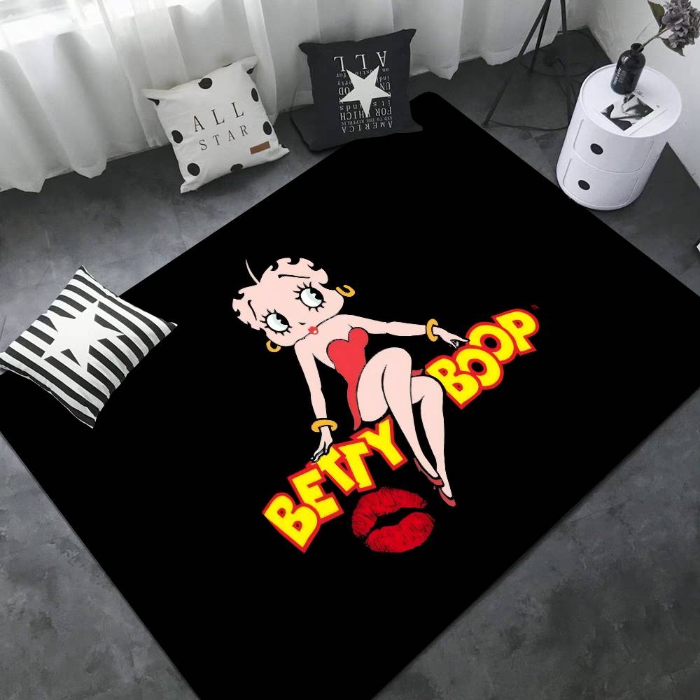 B-Betty-Cute-Boop Door Mat Cheaper Anti-slip Modern Living Room Balcony Printed Bedside Mats