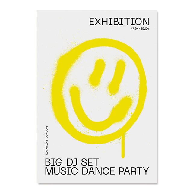 Abstract Smiley Poster Aesthetics Rainbow Bear Print Hippie Doodle Canvas Painting Checkerboard Art Wall Picture Home Room Decor