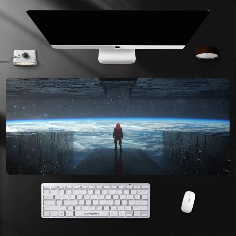 Киберпанк Игровой Коврик для Мыши Аниме Xxl Коврик для Мыши Неоновые Вывески Города Настольный Коврик Геймер Большой Коврик для Мыши Коврик для Клавиатуры Ковер для Ноутбука