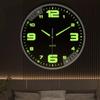 Plastic Luminous Wall Clock Round Digital Clock Wall Decoration Quartz Wall Clock  Home