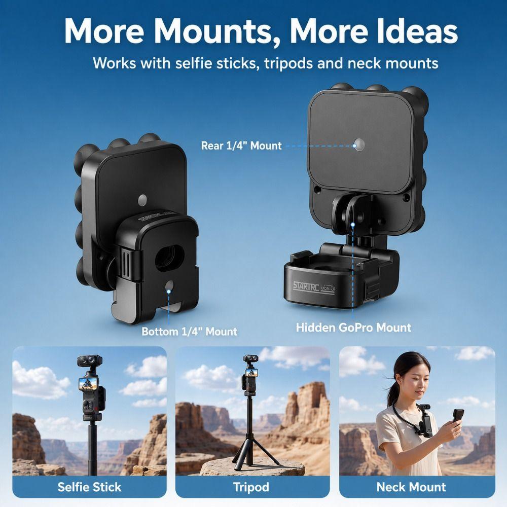 180° Adjustable Camera Stand Bracket for Insta360 Luna Pro/Luna Ultra Camera Accessories