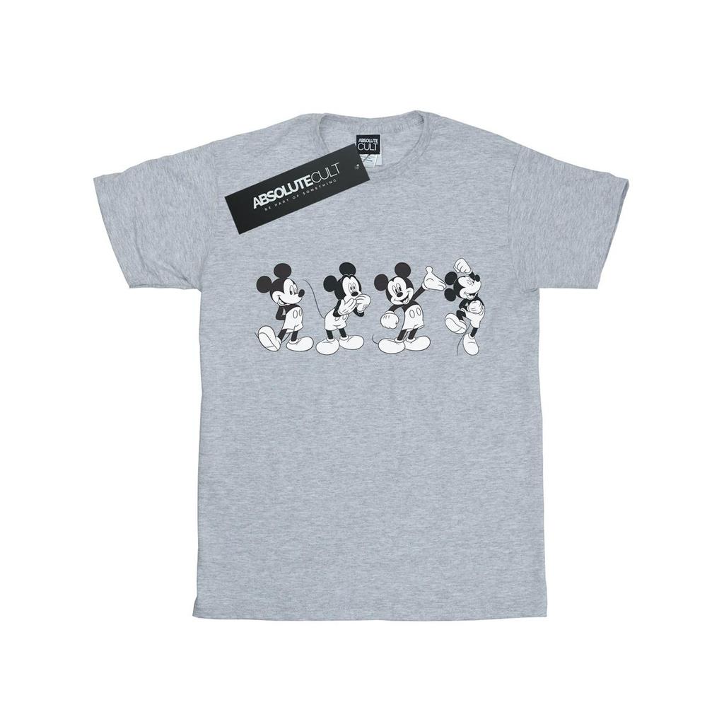 Disney Girls Mickey Mouse Four Emotions Cotton T-Shirt