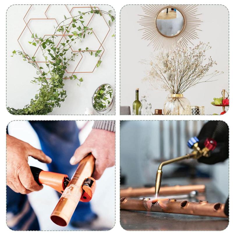 Copper Tubes Rod 1-16mm Internal Diameter 300mm/200mm/250mm Long Plumbing Pipe/Tube DIY