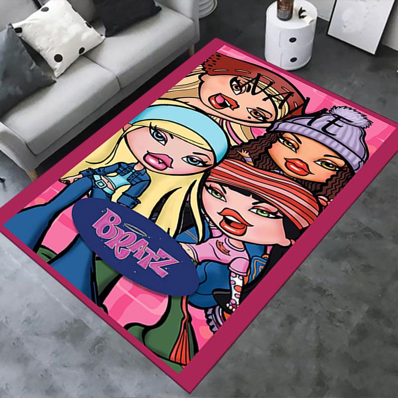 Мода, Стиль, Ковер для офиса Bratz Мягкий полиэстер Коврик для прихожей Моющийся Нескользящий Машинная стирка
