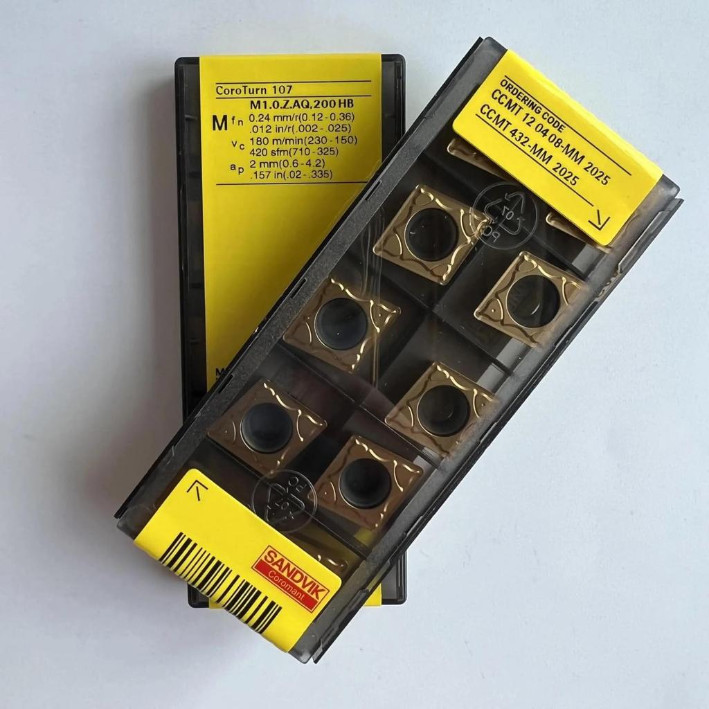 Original Sandvik / CCMT120408-MM 2025 / CNC Lathe Carbide Blade 10 PCS