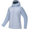 Куртка City Outdoor Series Color Block с капюшоном и молнией, универсальная, водонепроницаемая, женская, светло-серо-голубая, Wing-Blue 162447607-2