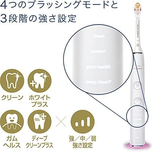 Philips Электрическая зубная щетка Sonicare Diamond Clean Smart зарядное устройство белого цвета (со стеклом) HX9911/66
