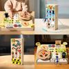 Kids Wooden Busy Board With Realistic Steering Wheel And Circuit Board For Developmental Toys