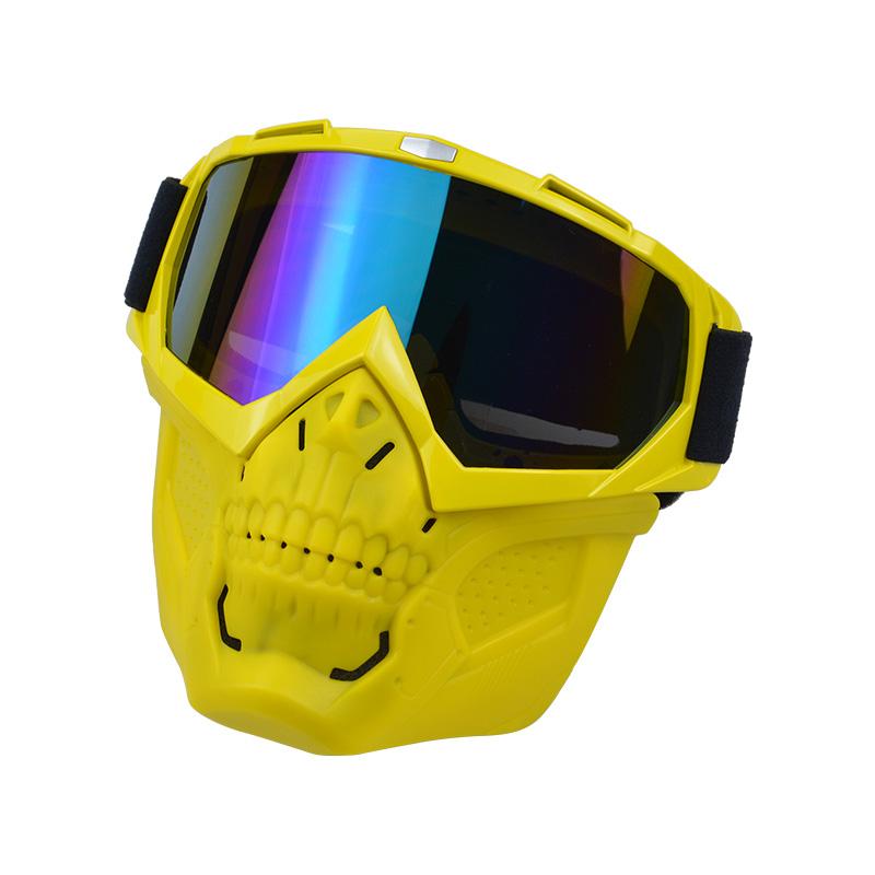 Anlorr Motorcycle Goggles Windproof Tactical Mask Dustproof Goggles With Face Protection Shield Mask