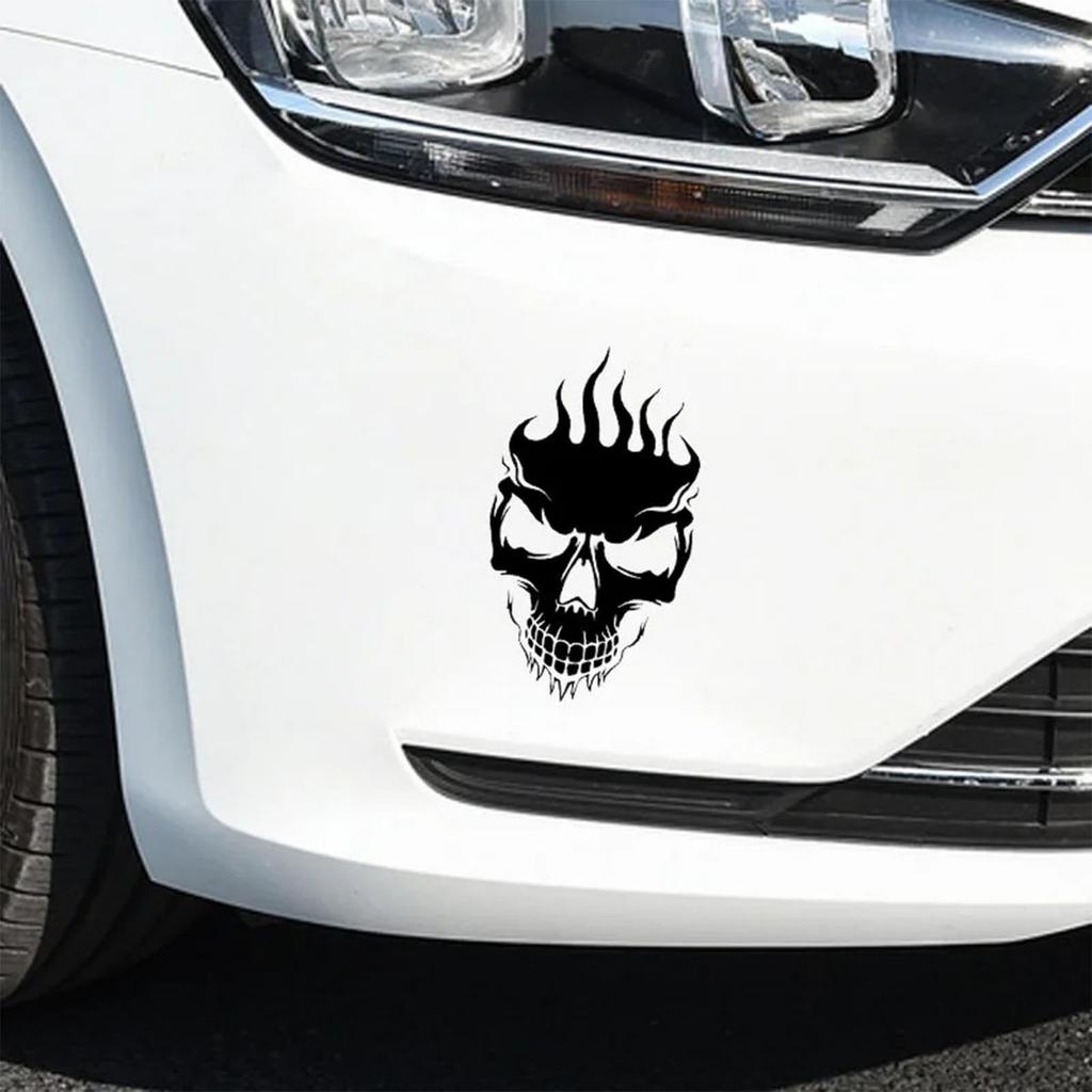Skull Decal for Truck,Gothic Skull Sticker for Car,Waterproof Skull Design Reflective Sticker for Car