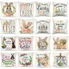 Easter Pillowcase Rabbit Easter Egg Festival Home Sofa Bedside Linen Pillow Cushion Cover