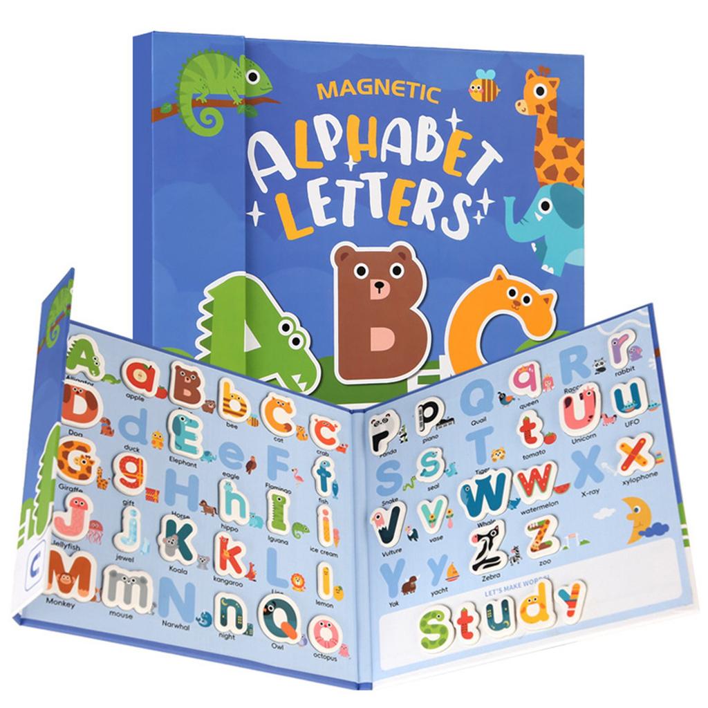 Детский мультфильм Магнитная английская буква головоломка словесная игра детское просвещение раннее образование головоломка игрушка