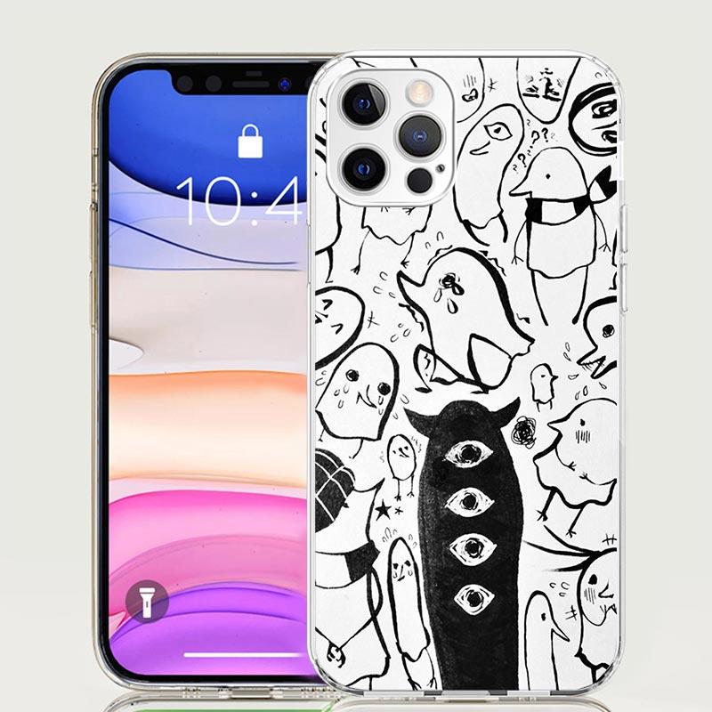 Чехол для телефона Oyasumi Punpun для iPhone 17 Air 16 15 Plus 11 14 Pro Max 13 Mini 12 7 8 + SE Узор Арт Индивидуальный Чехол 17 Air 16