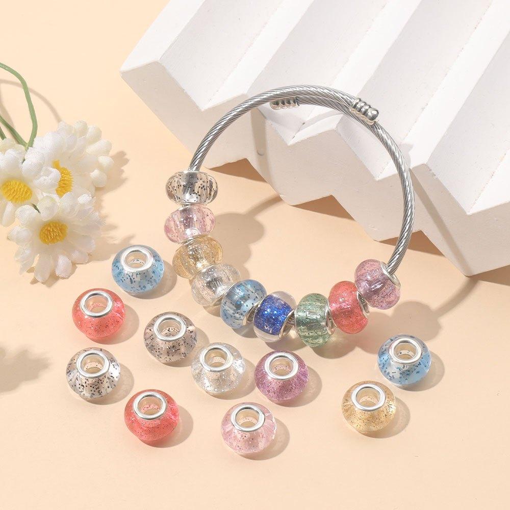 7/14/21 шт. смоляные бусины европейского стиля с большими отверстиями, осветительные приборы, разнесенные бусины, бусины для ювелирных изделий, сделай сам, ремесло, ювелирные изделия, браслеты, ожерелья, изготовление ювелирных изделий