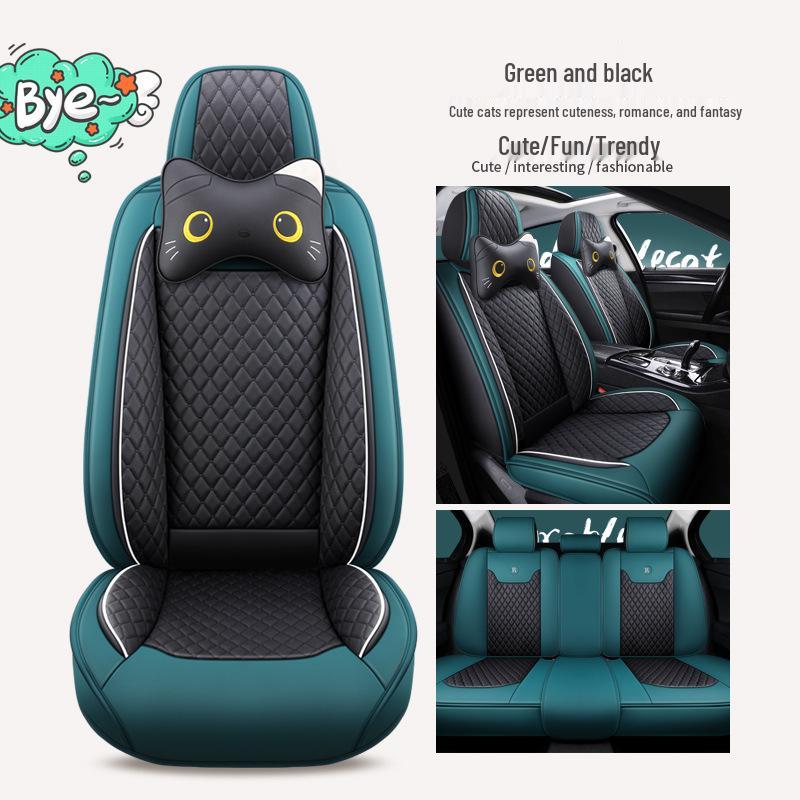 Cartoon Full Coverage Car Seat Cushion for All Seasons - Universal Fit