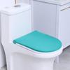 Toilet Dust Cover Solid Color Firm Elastic Strap Seasonal Toilet Cover Home Style Toilet Cover Bathroom Accessory