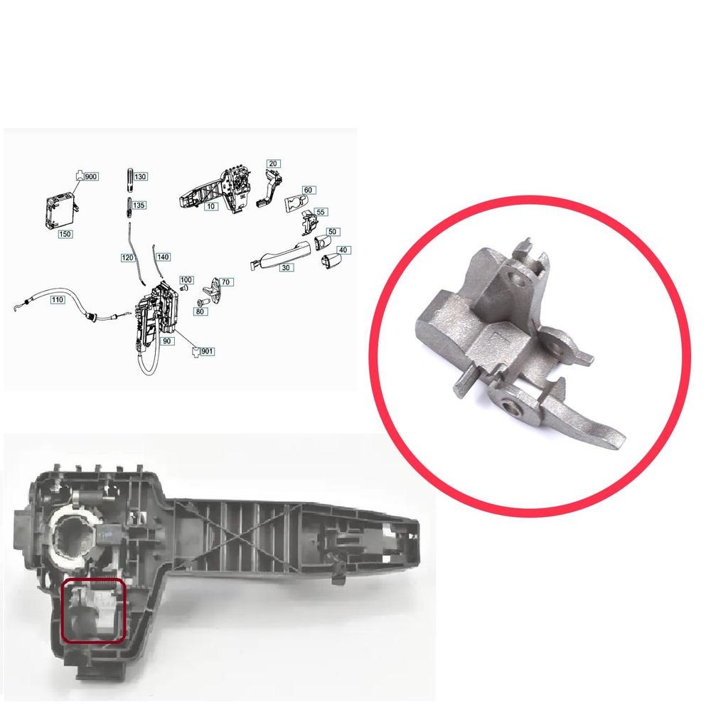 BDP1450-1 Front Left Exterior Door Handle Bracket Bearing Repair Clips for Mercedes Vito W447 V Class Metris 2014-On A4477600534