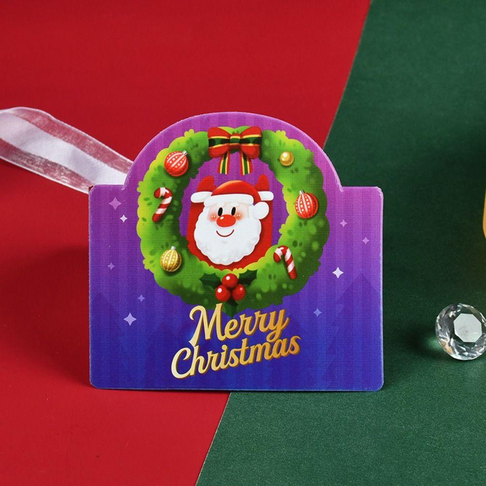 10 шт. Приглашения Счастливого Рождества Поздравительные открытки Рукописный текст Чистые бумажные открытки Приглашение для гостя