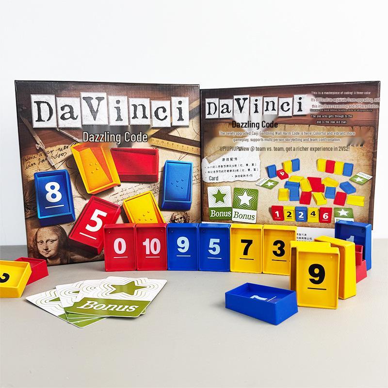 Da Vinci's Code Puzzle Game: Board Game for Kids & Adults, Casual Play for 2-4 Players