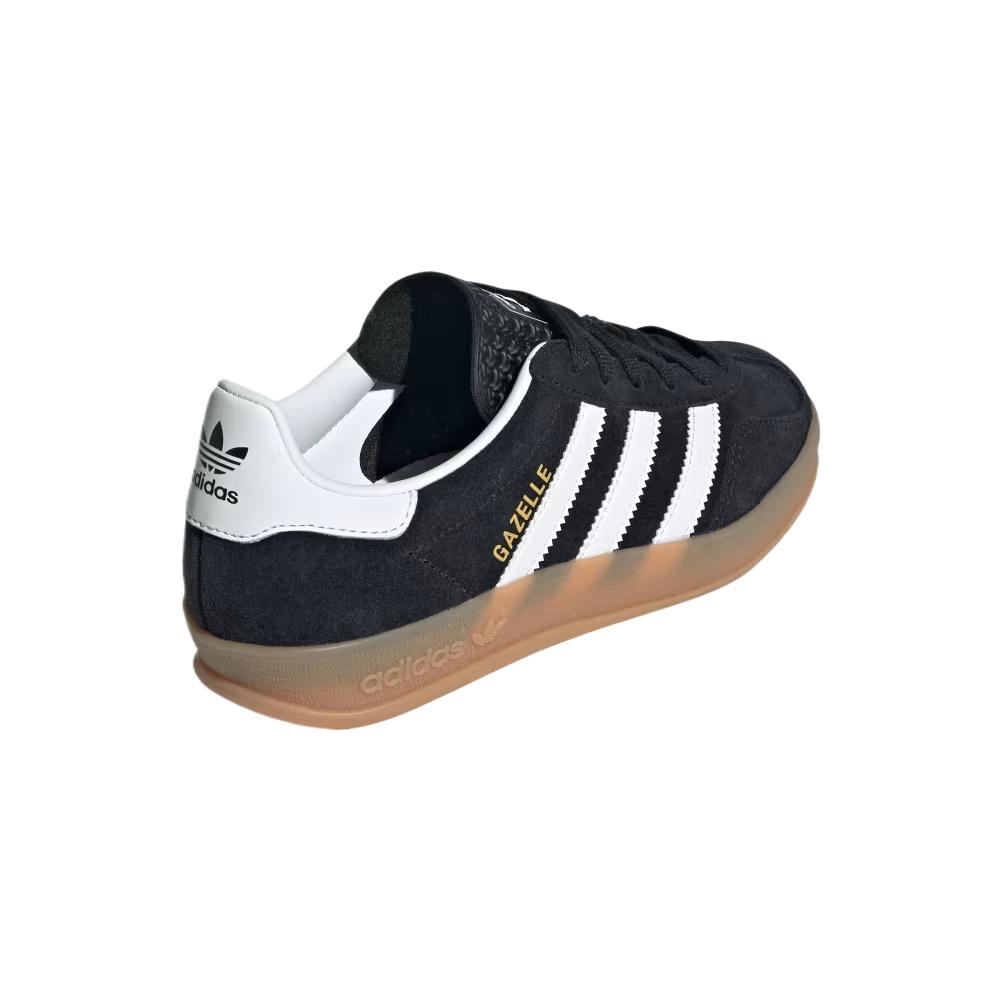 Adidas Кроссовки Gazelle Indoor J Черный Белый Резина Детские Кроссовки Основной Черный Облачно-Белый JQ8701