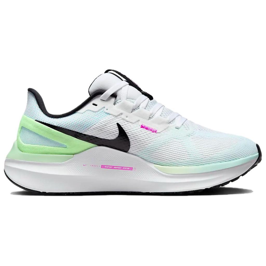 Nike Air Zoom Structure 25 White Glacier Blue Women Sneakers Vapor-Green Black DJ7884-105
