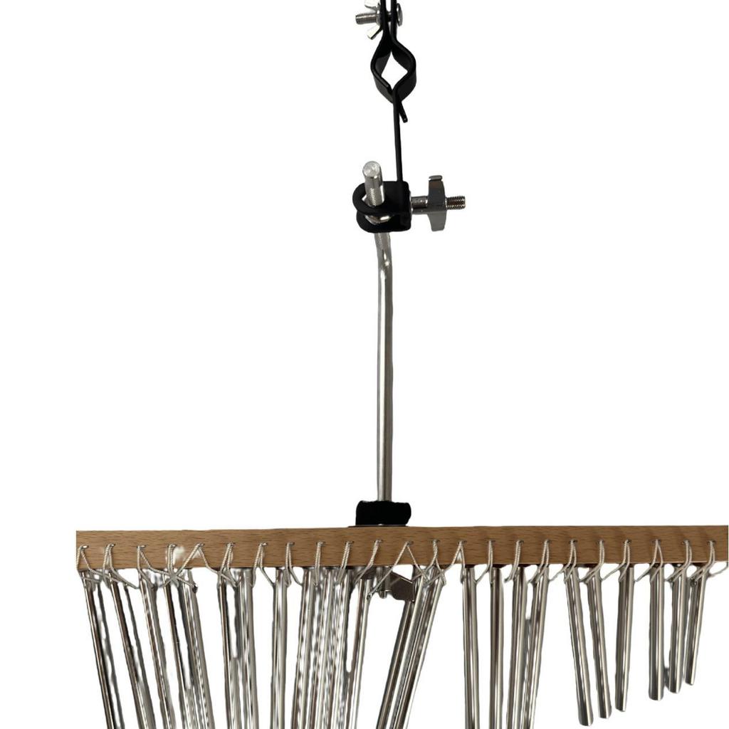 Wooden Cowbell Wind Chime and Bongo Drum Stand