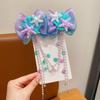 Cute Tassel Forehead Chain Mermaid Pearl Bow Accessories Fashion Hair Clip  for Children