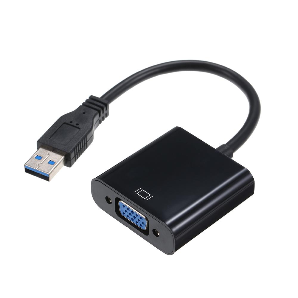 USB3.0 к VGA Женский адаптер-кабель-конвертер 1080p для ПК, ноутбука, проектора, ТВ-коробки
