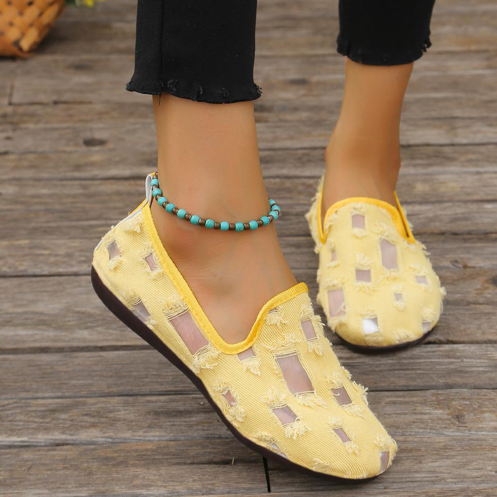 Fashion Women Flats Shoes 2024 New Summer Trend Spring Flat Loafers Elegant Slip-on Soft-soled Sneakers Women Mary Jane Shoes for Women
