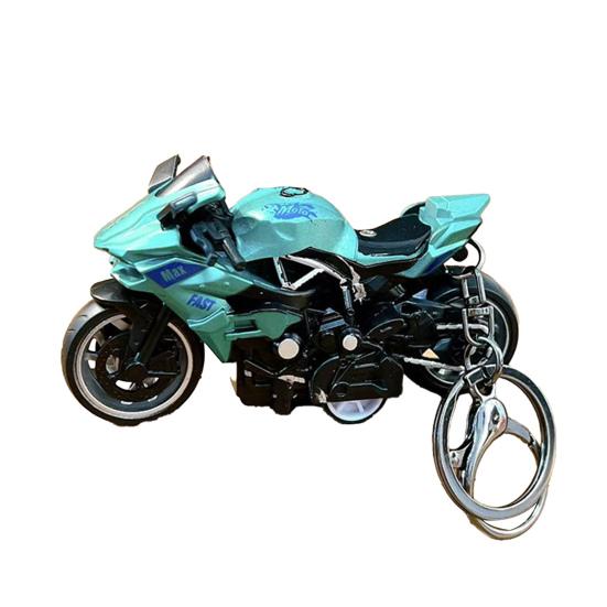 Yousheng Motorcycle Cartoon Keychain Pendant with Double-Ring Hook Anti-Detachable Design Decompression Tool Keychain Accessory