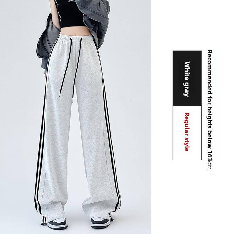 GMXIA Women's Fashion Casual Solid Color Print High Waist Pants & Capris