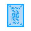 Ретро модный эстетический Lucky You Blue забавный настенный художественный холст, картина, плакаты на скандинавскую тему, принты, настенные панно для декора гостиной