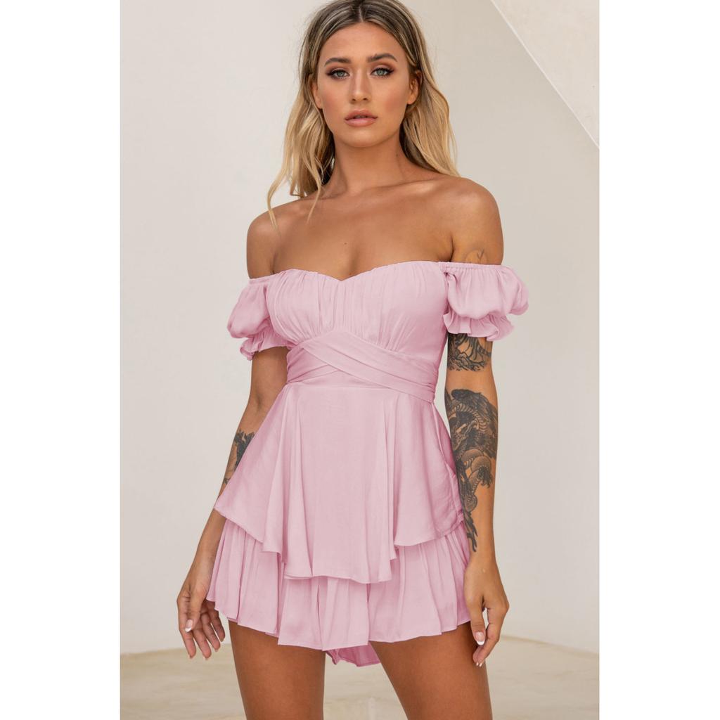 Женские модные летние шорты с круглым вырезом и короткими рукавами и высокой талией, пляжный комбинезон для вечеринок и путешествий