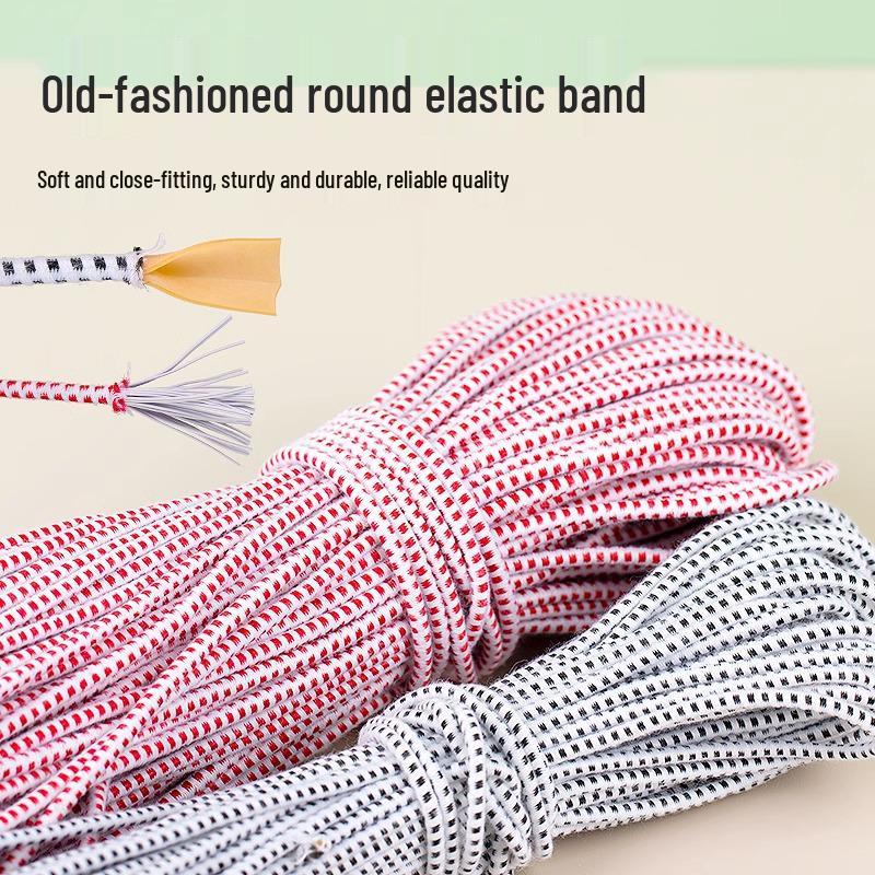 Elastic Band for Clothing and Mosquito Nets - High Elasticity Thin Round Design