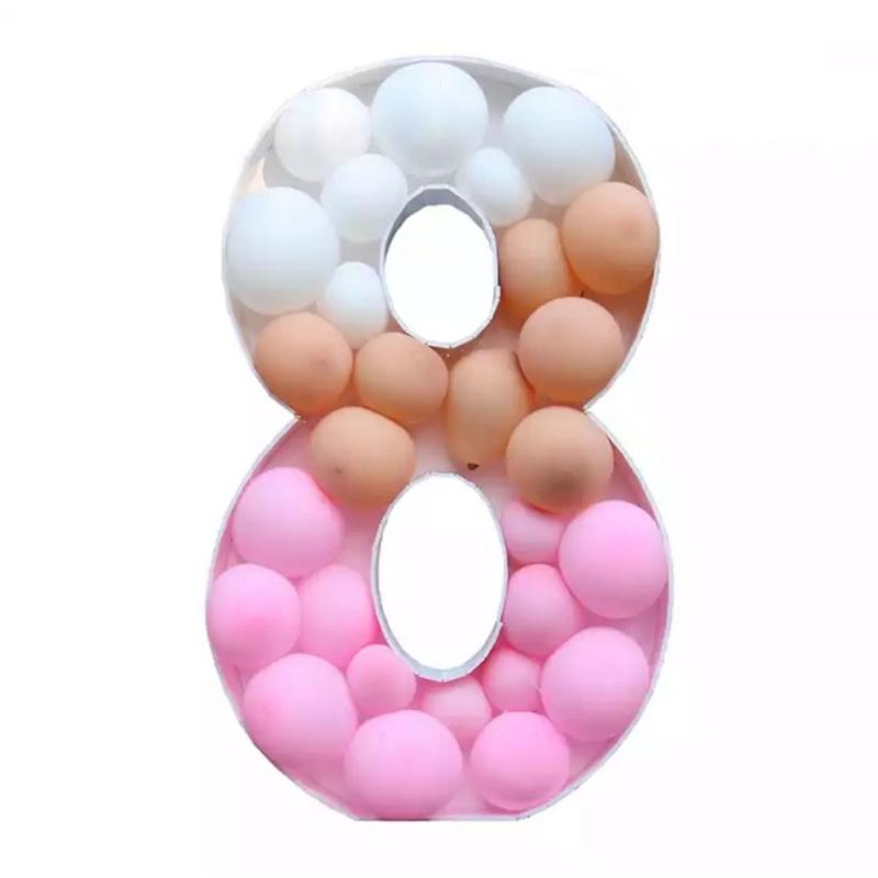 User Friendly Latex 3D Number Balloon Display Stand For Festival Event Baby Showers Photo Backdrops