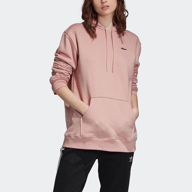 adidas Оригинальная повседневная толстовка с капюшоном женская толстовки Розовый EC9355