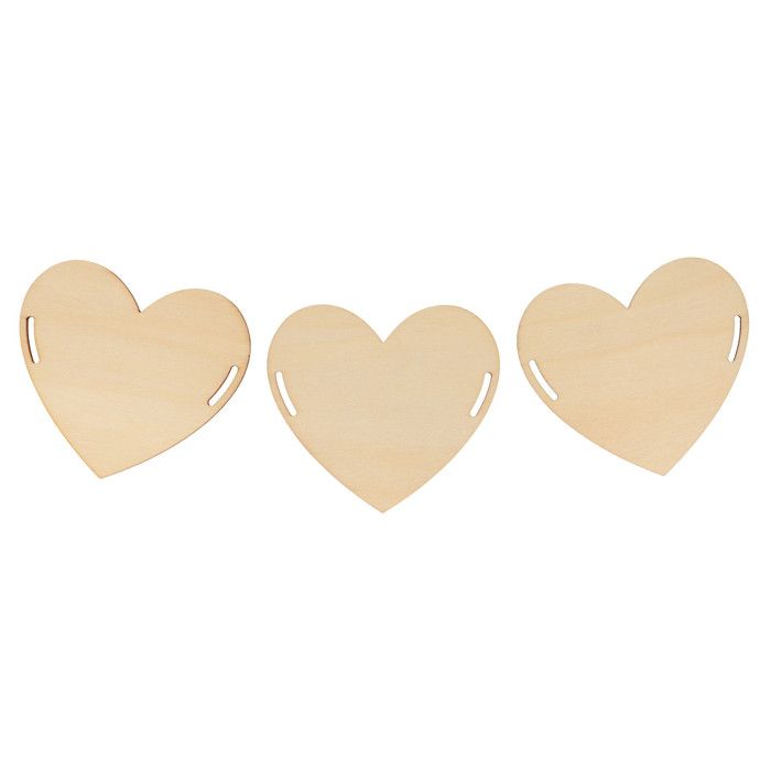 10 Wooden Hearts for Garland