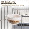 Bird Feeding Bowl Detachable Transparent Plastics Bowl Food Cup For Cage Convenient Hanging Parrots Water Feeder Pet Supplies