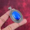 Blue Cat's Eye Handmade Jewelry, 925 Solid Sterling Silver Pendant Jewelry Decent Design Jewelry Gift For Her
