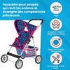 Poussette Pour Poupée Légère Et Stable, Pliable À Plat Avec Capote Et Harnais - Kinderplay (KP0280T)