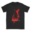 Men's Bloodborne Splatter Kanji T-Shirts Top Tees Beach Streetwear Short Sleeve T-Shirt O-Neck Harajuku Casual Tops